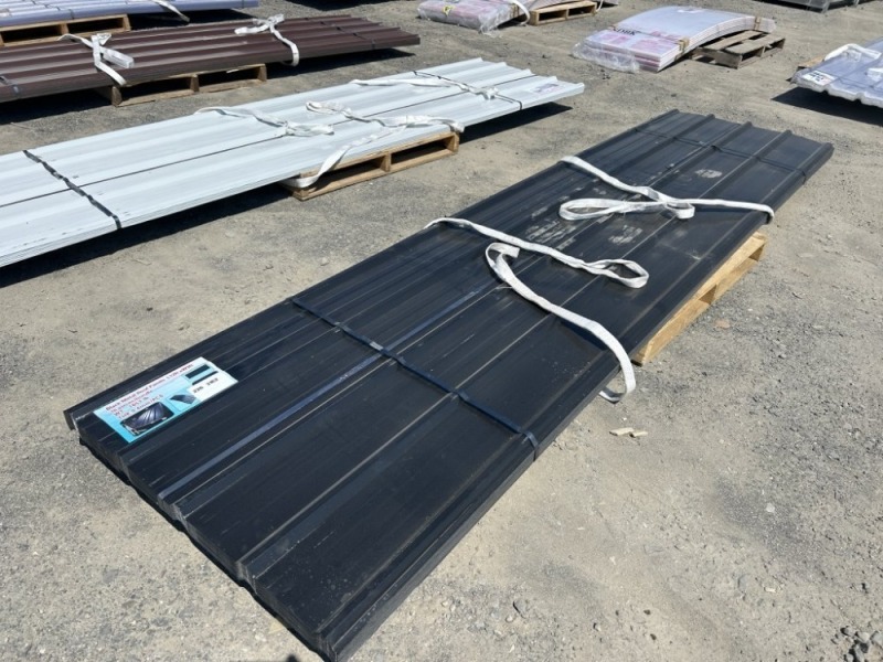 2026 Black 12' x 3' Metal Roof Panels Qty. 70