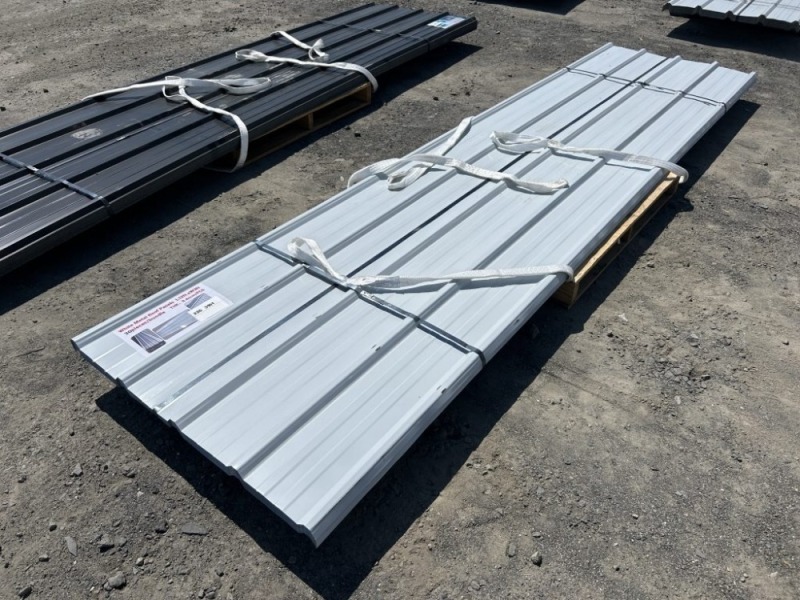 2026 White 12' x 3' Metal Roof Panels Qty. 30