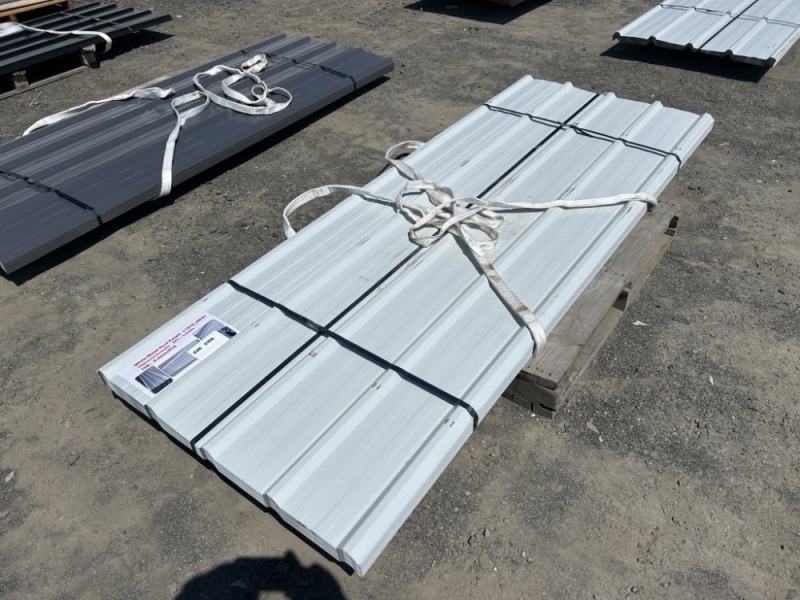 2026 White 8' x 3' Metal Roof Panels, Qty. 70