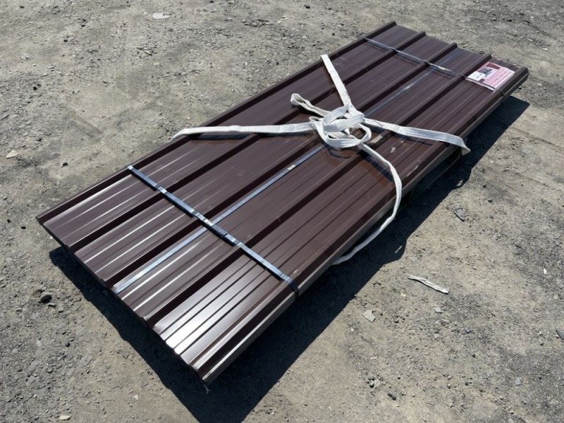 2026 Brown 8' x 3' Metal Roof Panels, Qty. 70