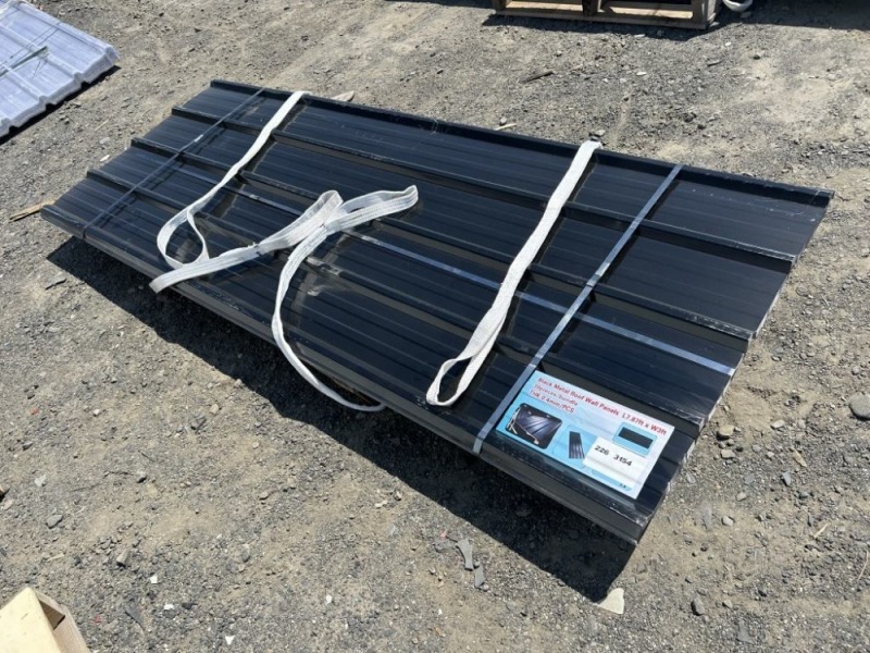 2026 Black 8' x 3' Metal Roof Panels, Qty. 30