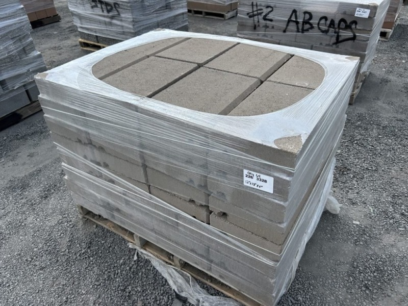 4" Solid AB Concrete Cap Blocks, Qty. 64
