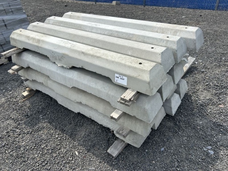 6' Concrete Parking Curb Blocks, Qty. 16