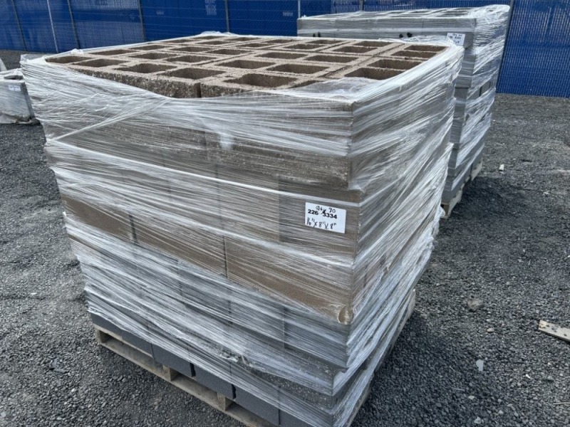 8" Hollow SF Concrete Blocks, Qty. 90