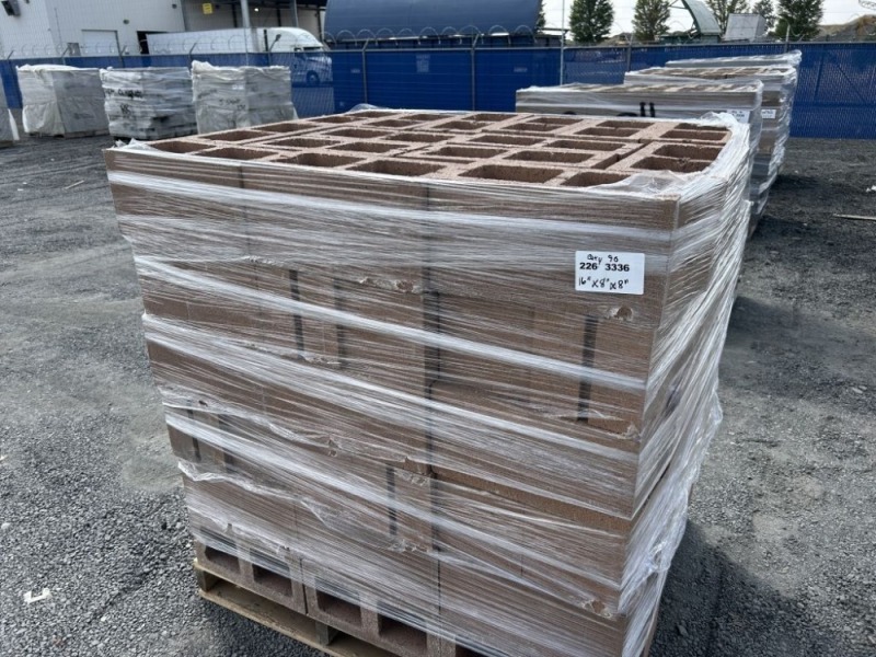 8" Hollow Smooth Concrete Blocks Qty.90