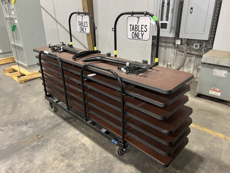 Stackable Tables w/Cart, Qty. 7