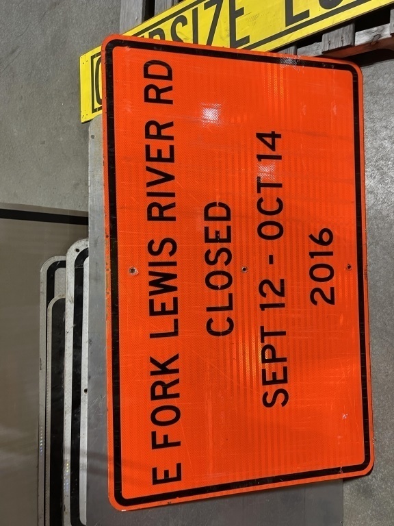 Construction Signs | J. Stout Auction