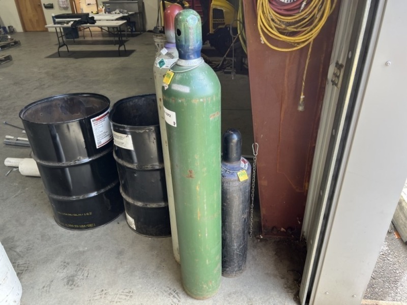 Oxygen, Argon & Acetylene Tanks, Qty. 3