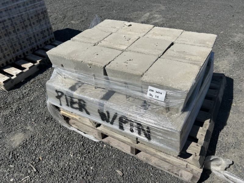 Concrete Pier Blocks W/Pin, Qty. 28