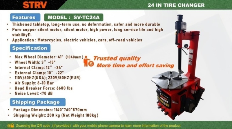 2026 Starvox SV-TC24A Tire Changer