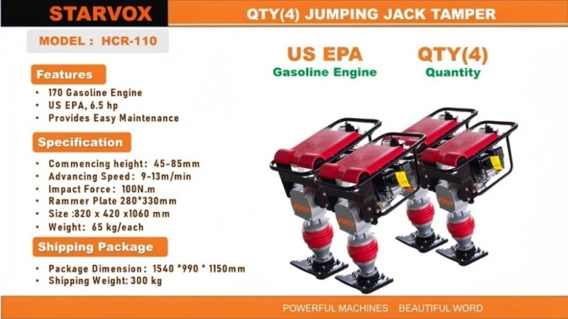 2026 Starvox HCR Jumping Jack Tampers, Qty. 4