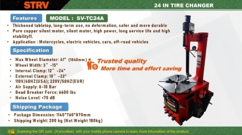 2026 Starvox SV-TC24A Tire Changer