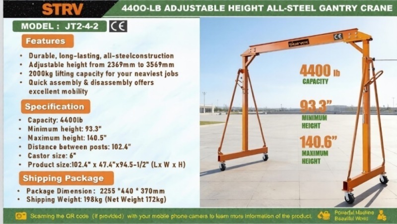 2026 Starvox Adjustable Steel Gantry Crane