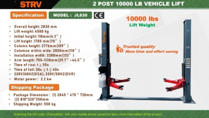 2026 Starvox JL830 Two Post Auto Lift