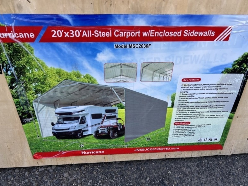 Hurricane MSC2030F Steel Carport
