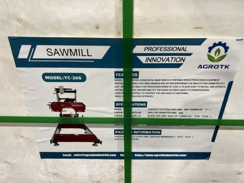 2026 AGT YC-26G Portable Sawmill