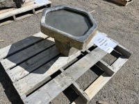 Hand Polished Pedestal Bird Bath