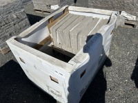 Flat Gray Wall Cap Stones, Qty. 12