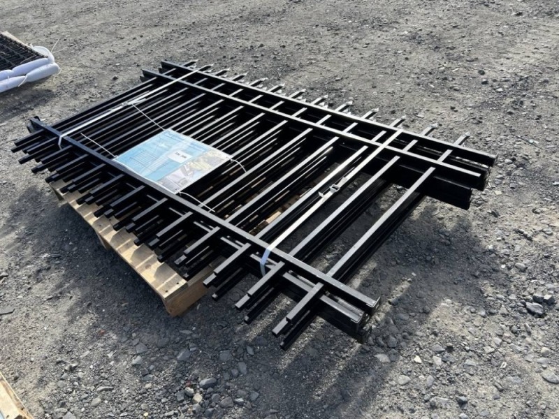 2026 Black Steel Fence Panels, Qty. 4