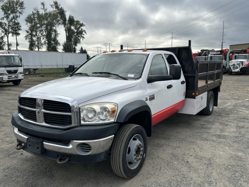 2008 Dodge Ram 4500 Crew Cab 4X4 Flatbed Truck