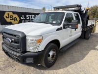 2011 Ford F350 SD Crew Cab Flatbed Utility Truck