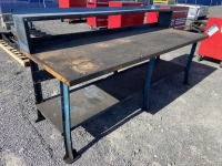 8' x 3' Work Bench W/2 Shelves