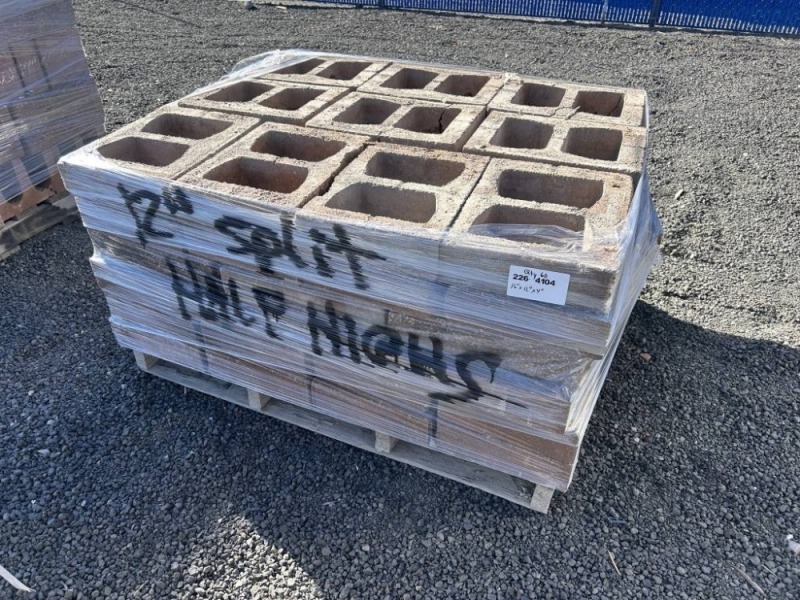 12" Split Face Half High Blocks, Qty. 60
