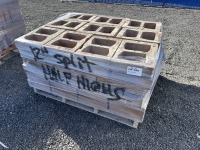 12" Split Face Half High Blocks, Qty. 60