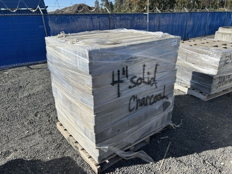 4" Solid Charcoal Concrete Blocks