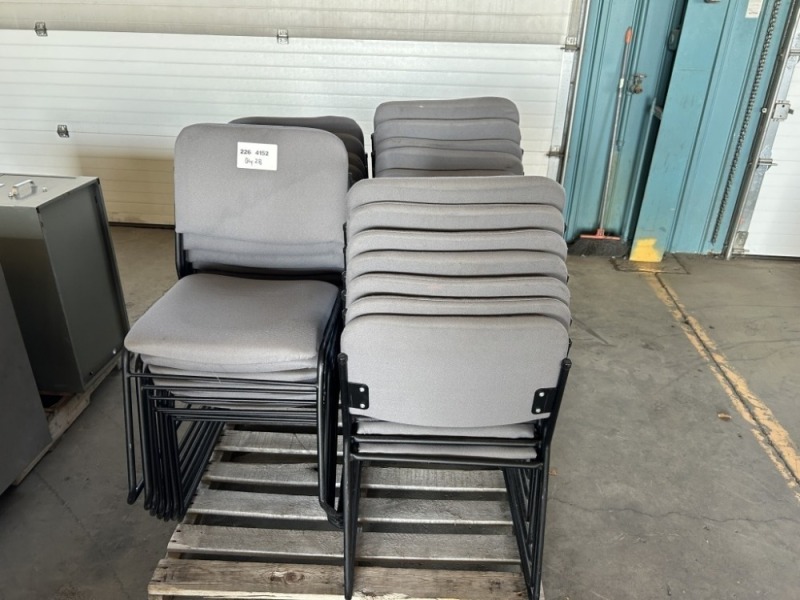 Stackable Office Chairs, Qty. 28