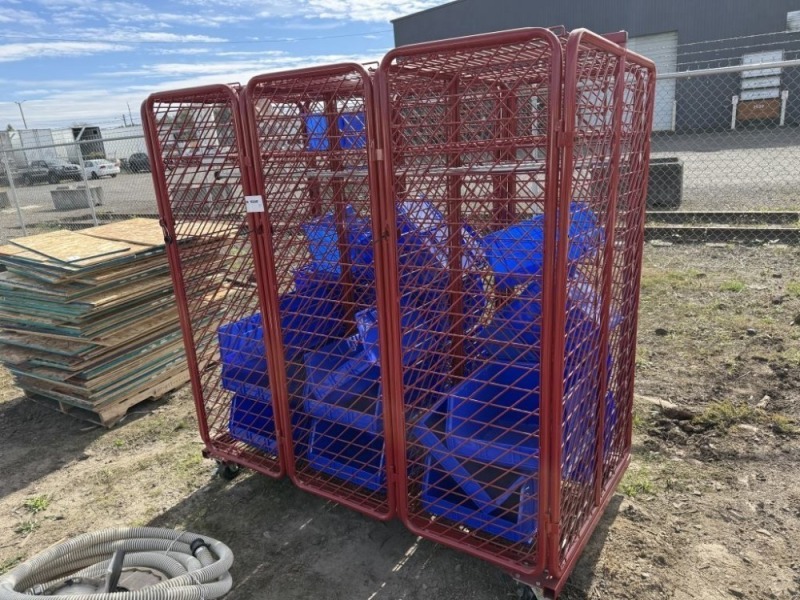 Metal Roll Cage w/Storage Bins