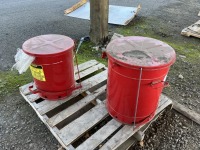 Justrite Oil Waste Cans, Qty. 2