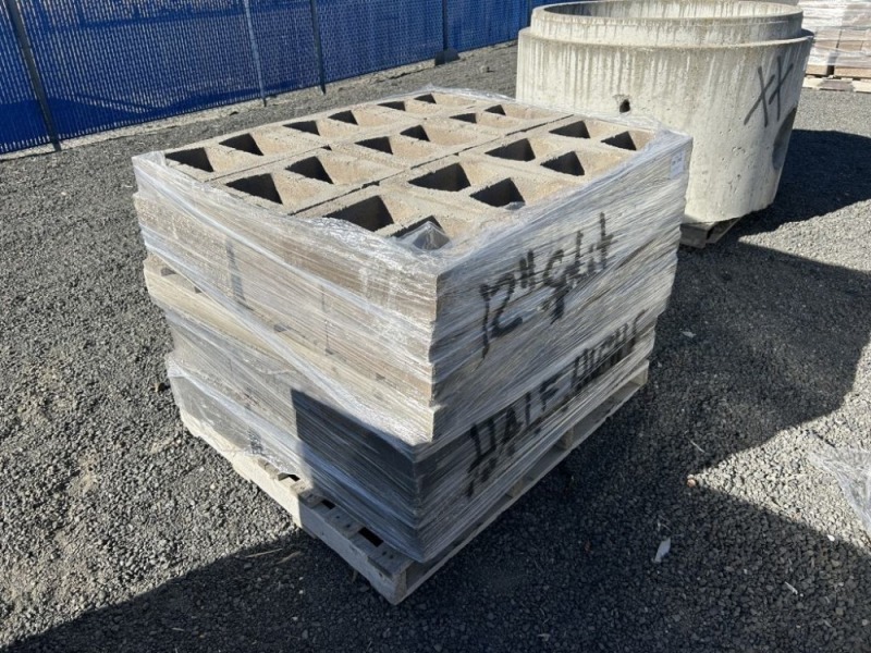 12" Split Face Half High Blocks, Qty. 70