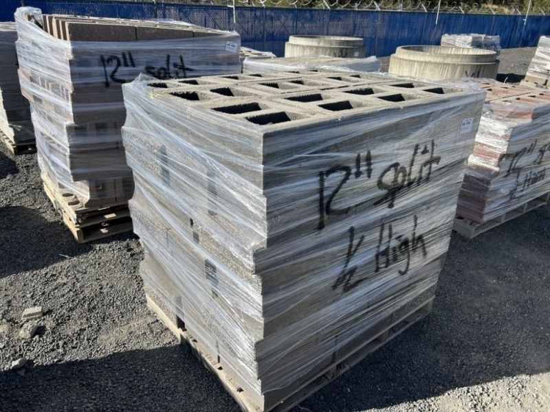 12" Split Face Half High Blocks, Qty 120