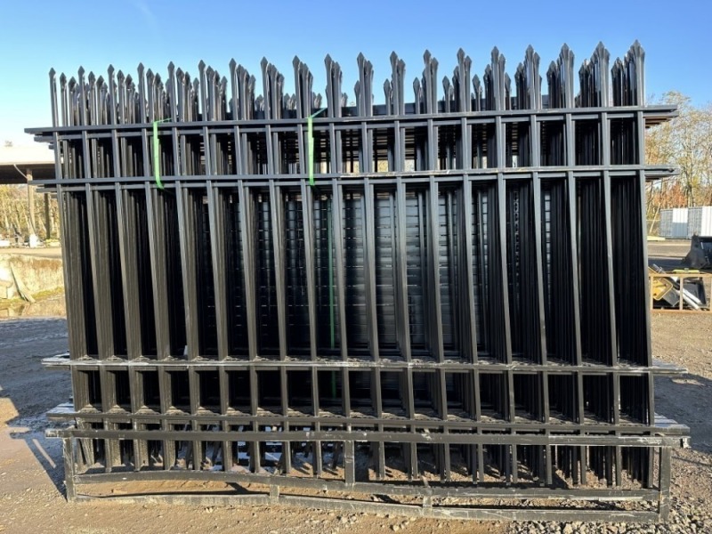 2023 Galvanized Steel Fence Panels, Qty 24