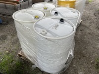 55 Gallon Poly Drums, Qty. 4