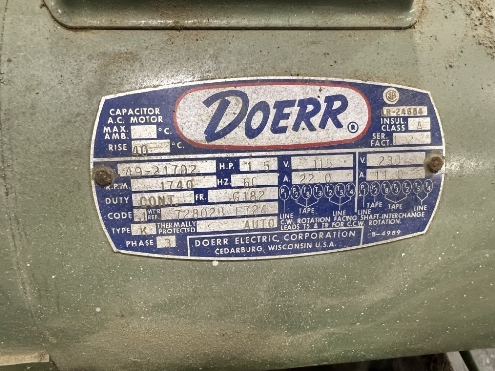 Doerr Motor Doerr Air Compressor | J. Stout Auction