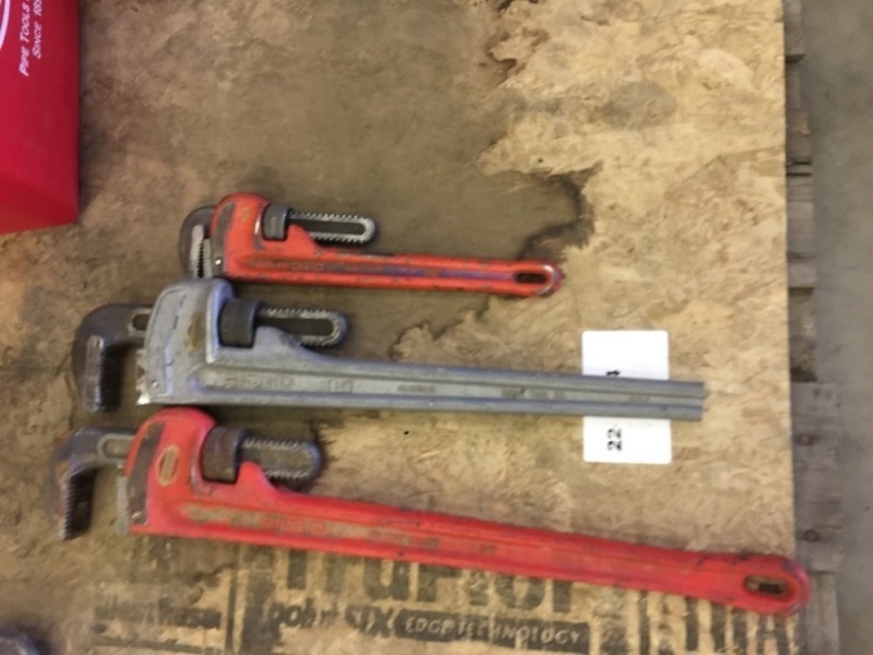 Ridgid Pipe Wrenches, Qty. 3