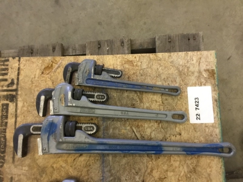 Ridgid Pipe Wrenches, Qty. 3