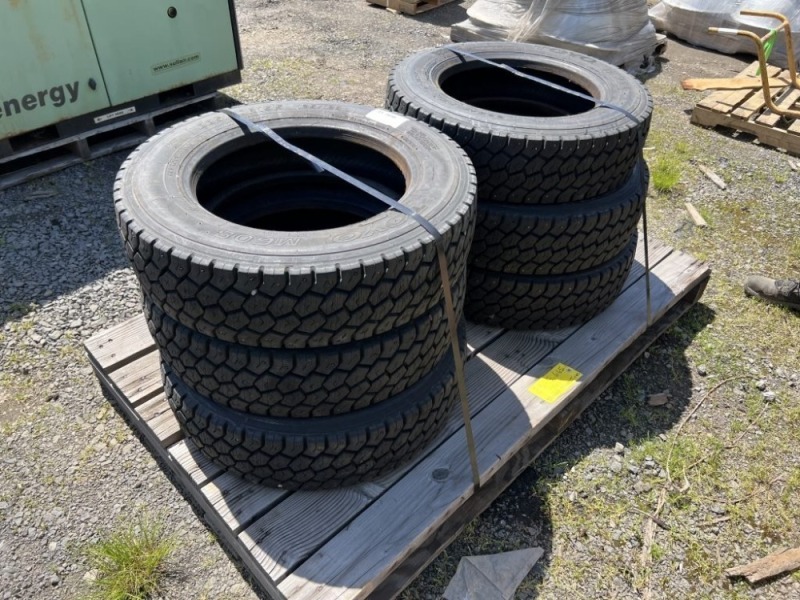 Toyo 255/70R19.5 Studded Tires, Qty. 6