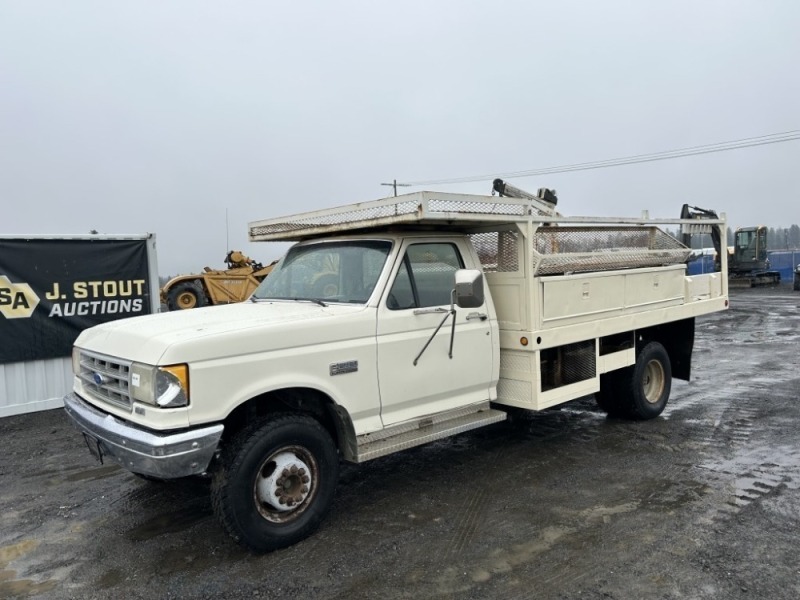 1990 Ford Super Duty Custom Flatbed Dually Truck